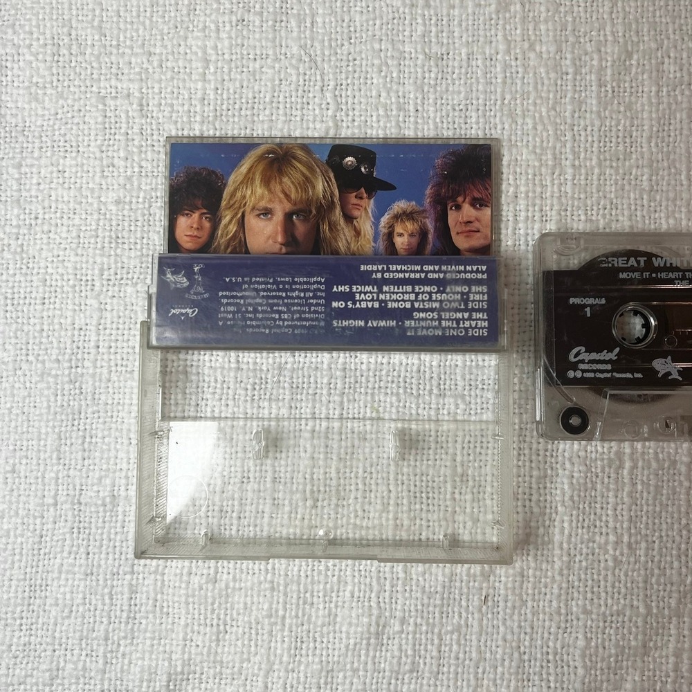 Vtg Capitol Records 1989 Cassette Tape Great White Twice Shy Original Untested - Picture 4 of 6